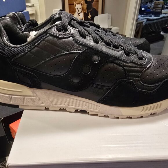 Saucony Shadow 5000 [S70848-3] Shoes BLACK Sneakers Leather Mens Size 10.5 NEW - Picture 5 of 9